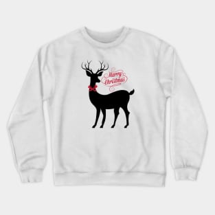 Christmas Reindeer Silhouette Crewneck Sweatshirt